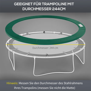 Trampolin Randabdeckung Zubehör Set D:244cm Grün