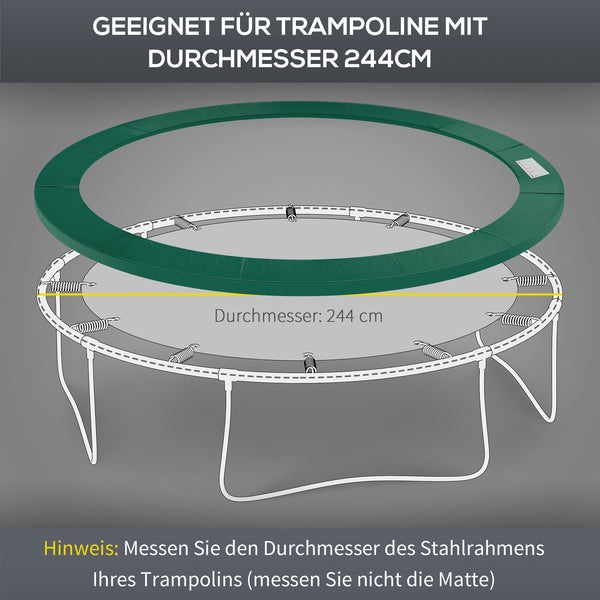 Trampolin Randabdeckung Zubehör Set D:244cm Grün