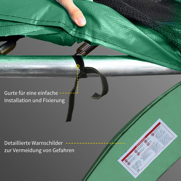 Trampolin Randabdeckung Zubehör Set D:244cm Grün