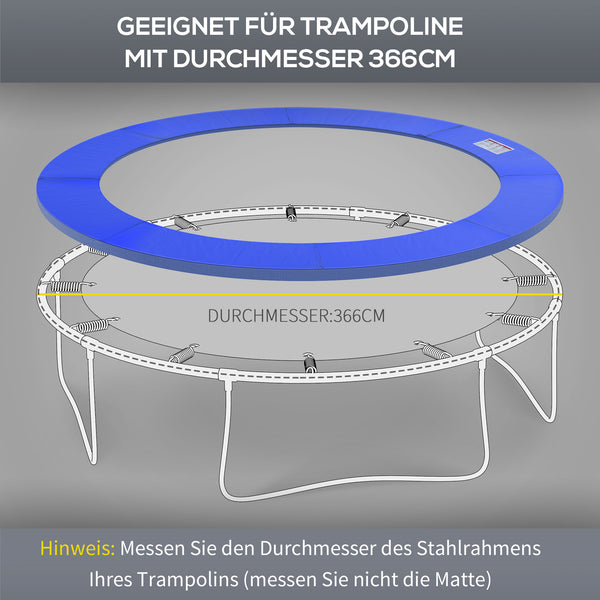 Trampolin Randabdeckung Zubehör Set Ø366cm Blau