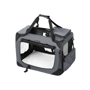 Sac de transport pliable pour animaux de compagnie, gris