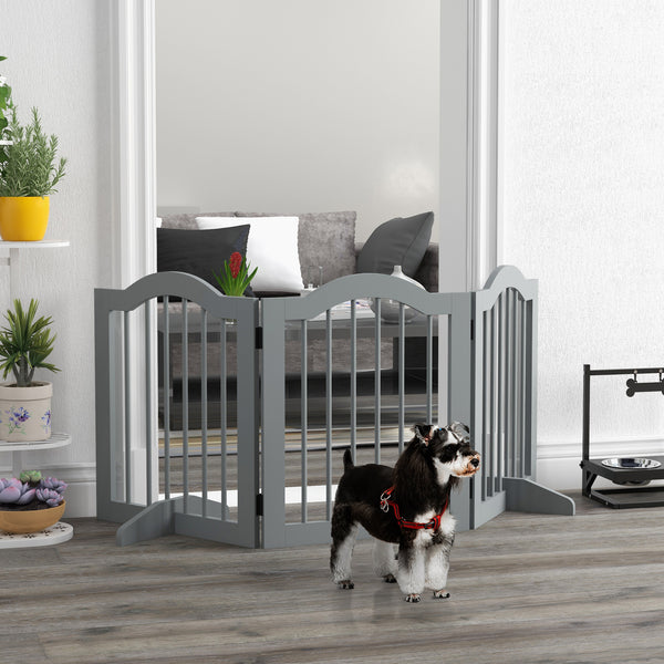 Hundegitter Absperrgitter faltbar mit Tür 3-teilig für Hunde