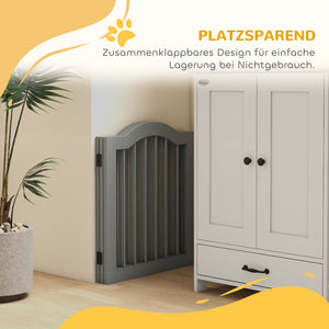 Hundegitter Absperrgitter faltbar mit Tür 3-teilig für Hunde