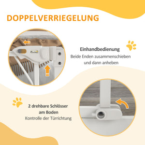 Treppenschutzgitter 74-100cm ohne bohren automatisch schliessend Weiss