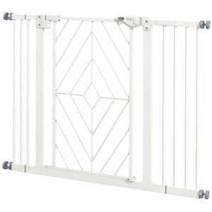 Treppenschutzgitter 74-100cm ohne bohren automatisch schliessend Weiss