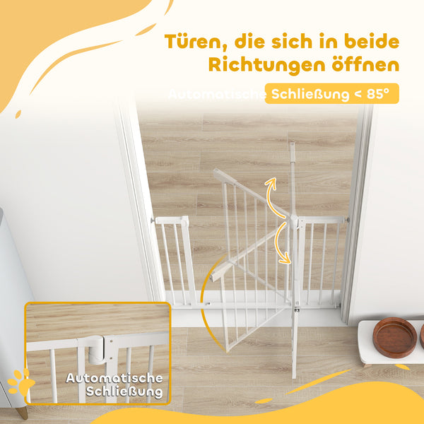 Treppenschutzgitter ohne Bohren mit Automatik für Kinder und Treppe