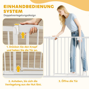 Treppenschutzgitter ohne Bohren mit Automatik für Kinder und Treppe