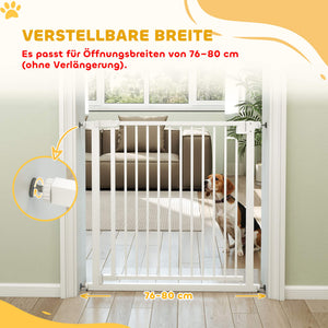 Treppenschutzgitter ohne Bohren mit Automatik für Kinder und Treppe