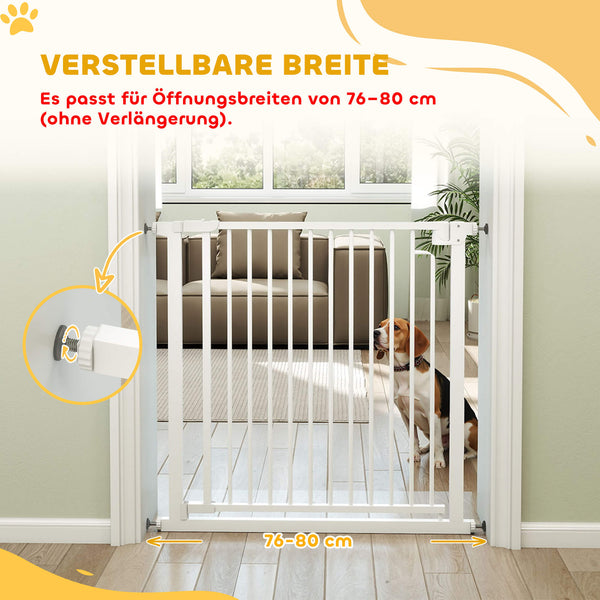 Treppenschutzgitter ohne Bohren mit Automatik für Kinder und Treppe