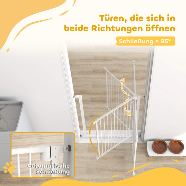 Treppenschutzgitter ohne Bohren mit Automatik für Kinder und Treppe