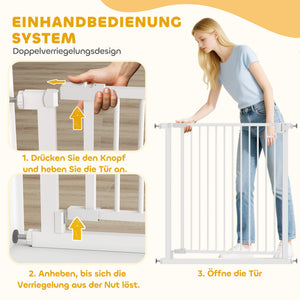 Treppenschutzgitter ohne Bohren mit Automatik für Kinder und Treppe