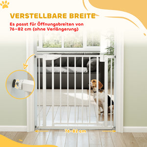 Treppenschutzgitter ohne Bohren mit Automatik für Kinder weiss