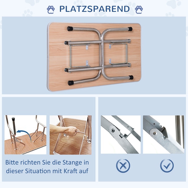 Trimmtisch höhenverstellbar klappbar mit Unterkorb für Hunde