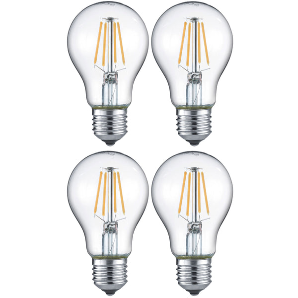 Trio LED-Leuchtmittel Filament Glühbirne E27 4W warmweiss 4er Set