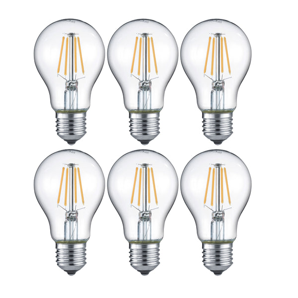 Trio LED-Leuchtmittel Filament Glühbirne E27 4W warmweiss 6er Set
