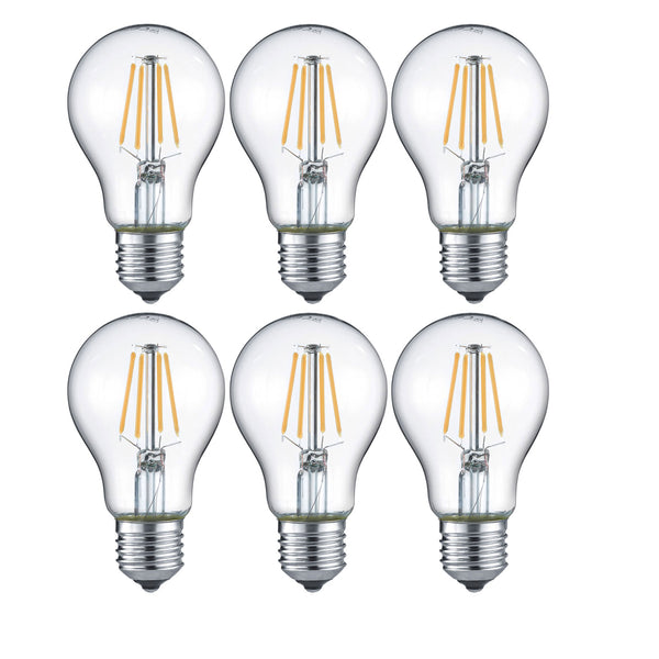 Trio LED-Leuchtmittel Filament Glühbirne E27 4W warmweiss 6er Set