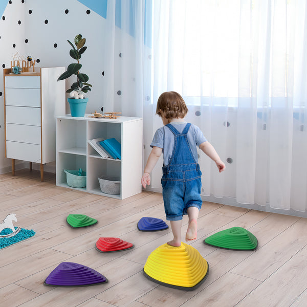 Trittsteine für Kinder rutschfest indoor und outdoor 6 Stück bunt