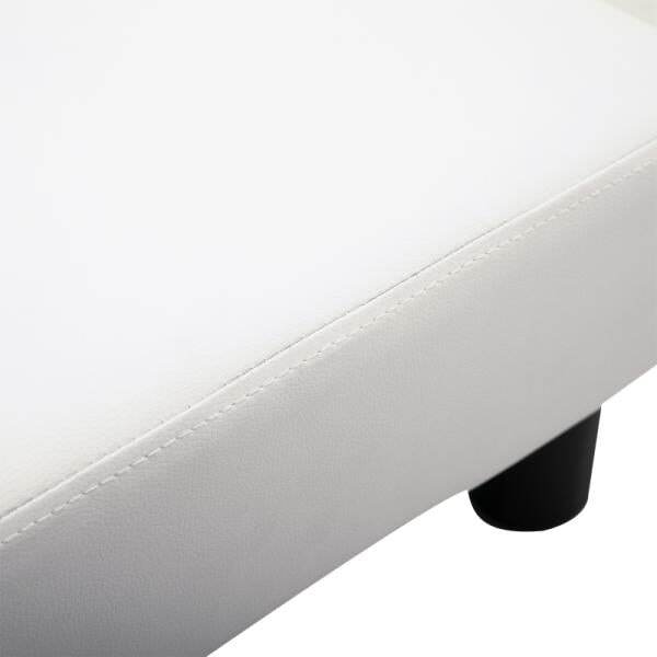 Fusshocker Sitzhocker Eingangbank Rückenfreier Sitzbank Chesterfield Weiss