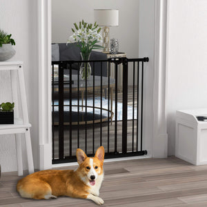 Türschutzgitter für Hunde und Haustiere 74-87cm schwarz