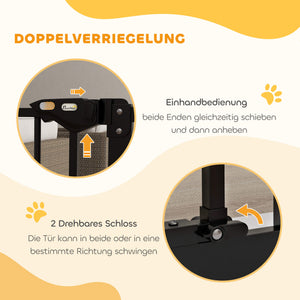 Türschutzgitter für Hunde und Haustiere 74-87cm schwarz