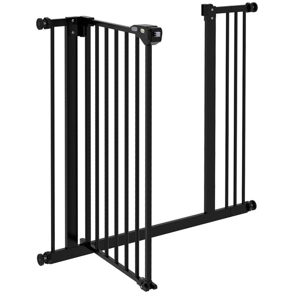 Türschutzgitter für Hunde und Haustiere 74-87cm schwarz