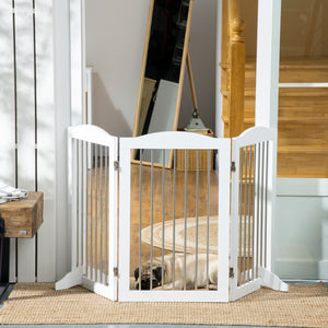 Hundegitter klappbar für kleine und mittelgrosse Hunde weiss