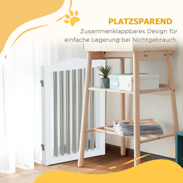 Hundegitter klappbar für kleine und mittelgrosse Hunde weiss