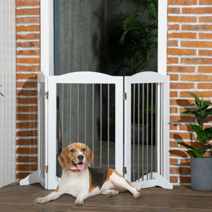 Hundegitter klappbar für kleine und mittelgrosse Hunde weiss