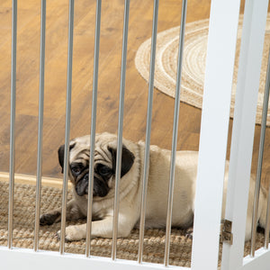 Hundegitter klappbar für kleine und mittelgrosse Hunde weiss