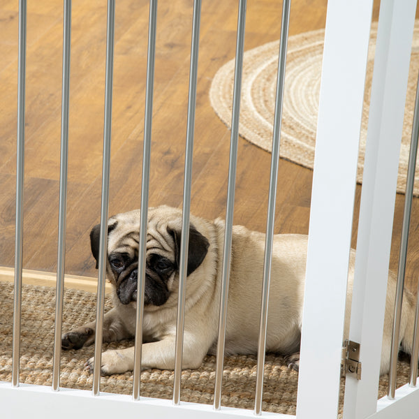 Hundegitter klappbar für kleine und mittelgrosse Hunde weiss