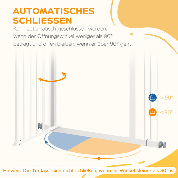 Türschutzgitter für Hunde verstellbar Metall Kunststoff weiss