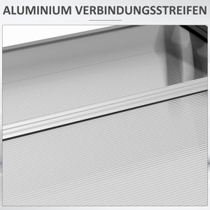 Türüberdachung Vordach wetterfest Polycarbonat 110x60cm grau