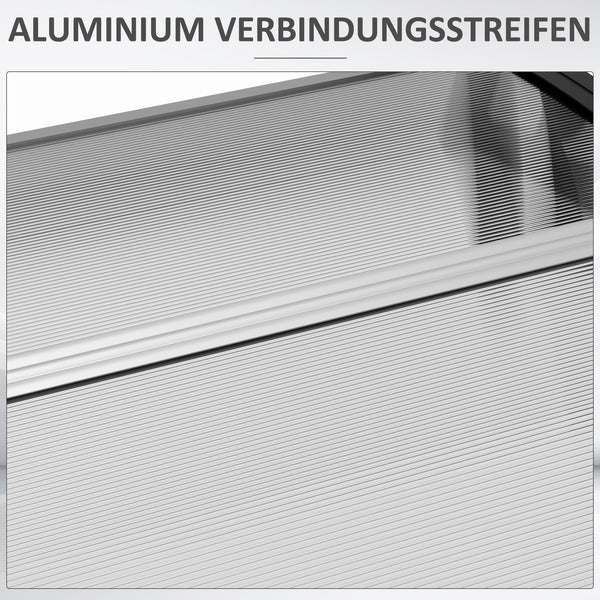 Türüberdachung Vordach wetterfest Polycarbonat 110x60cm grau