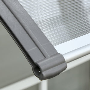 Türüberdachung Vordach wetterfest Polycarbonat 110x60cm grau