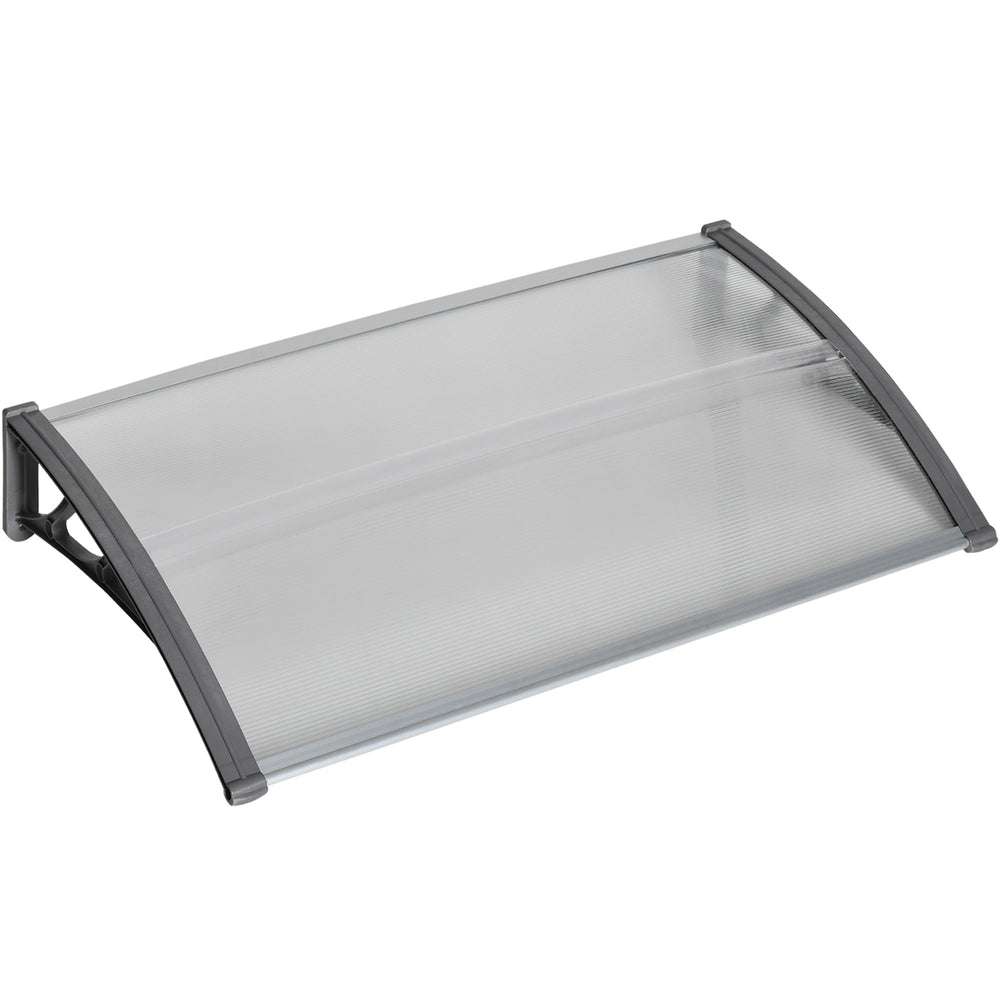Türüberdachung Vordach wetterfest Polycarbonat 110x60cm grau