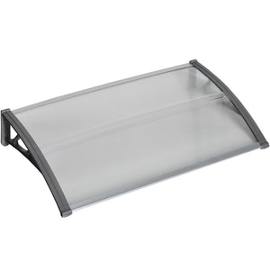 Türüberdachung Vordach wetterfest Polycarbonat 110x60cm grau