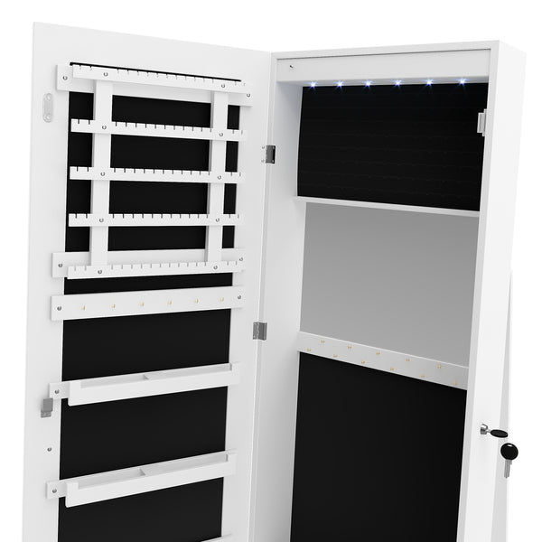 Schmuckschrank mit Spiegel ARIANA weiss