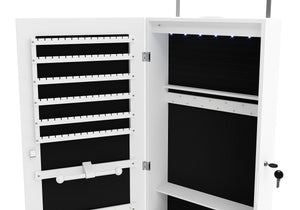 Schmuckschrank mit Spiegel BELINA weiss