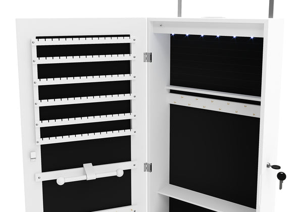 Schmuckschrank mit Spiegel BELINA weiss