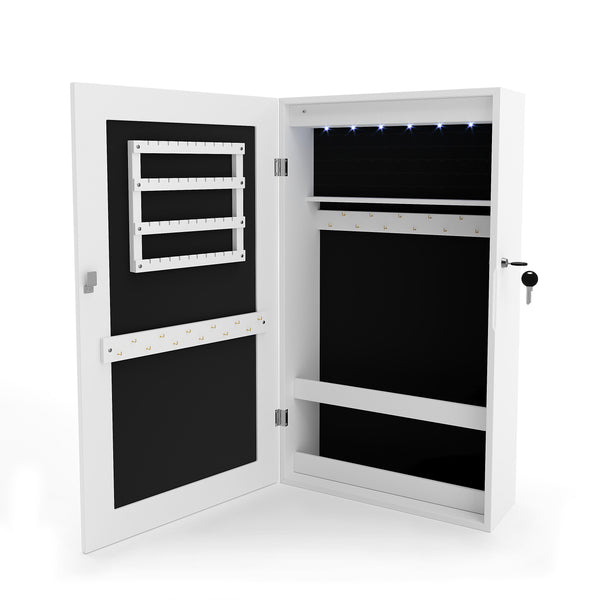 Schmuckschrank mit Spiegel DILARA weiss