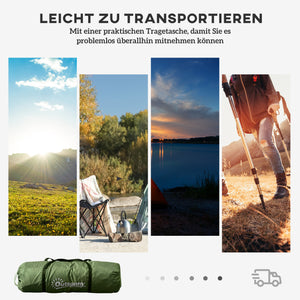 Tunnelzelt Campingzelt wasserdicht mit Bodenplane 4-6 Personen