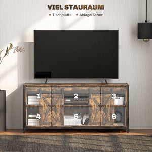 TV Lowboard im Industrial Design mit Schiebetüren für 60 Zoll