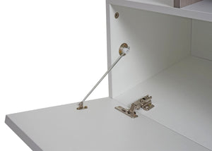 TV-Rack Lowboard Fernsehtisch 45x161x40cm Beton-Optik weiss