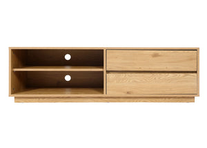 TV-Rack Fernsehtisch Lowboard Kommode mit Schublade 42x140x40cm Eiche-Optik