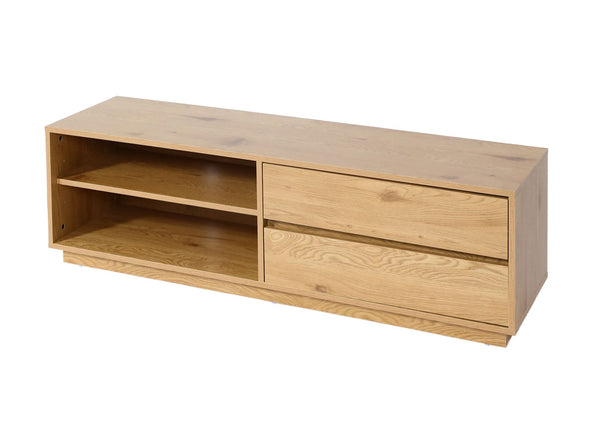 TV-Rack Fernsehtisch Lowboard Kommode mit Schublade 42x140x40cm Eiche-Optik