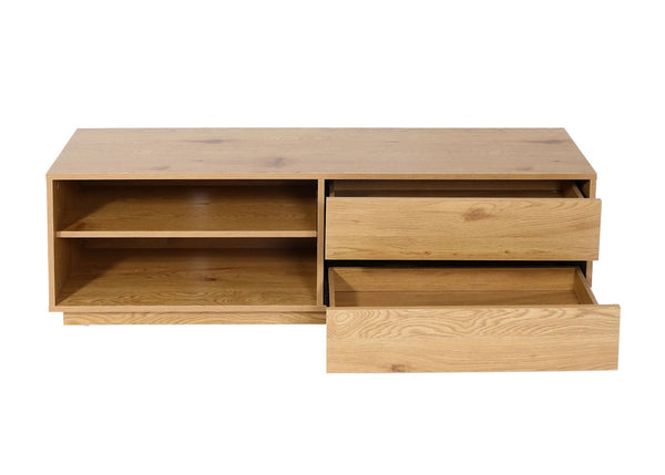 TV-Rack Fernsehtisch Lowboard Kommode mit Schublade 42x140x40cm Eiche-Optik