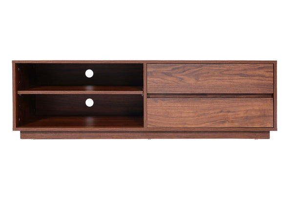 TV-Rack Fernsehtisch Lowboard Kommode mit Schublade 42x140x40cm Walnuss-Optik