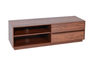 TV-Rack Fernsehtisch Lowboard Kommode mit Schublade 42x140x40cm Walnuss-Optik