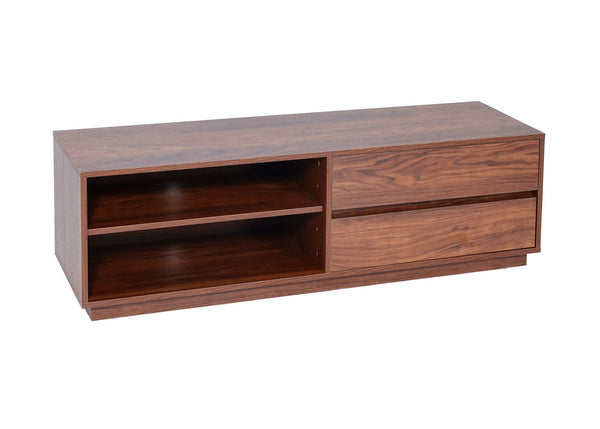 TV-Rack Fernsehtisch Lowboard Kommode mit Schublade 42x140x40cm Walnuss-Optik