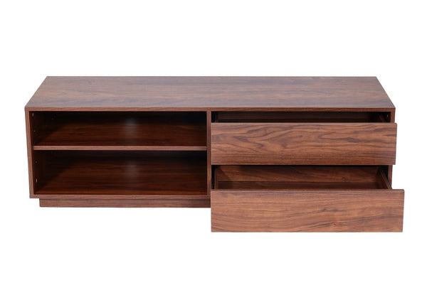 TV-Rack Fernsehtisch Lowboard Kommode mit Schublade 42x140x40cm Walnuss-Optik